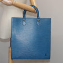 LOUIS VUITTON Epi Sac Plat Hand Bag Blue M52075 LV Auth 106541-23