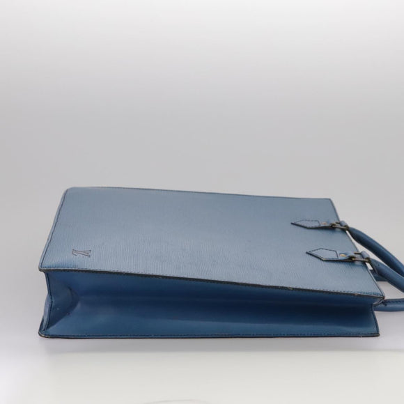 LOUIS VUITTON Epi Sac Plat Hand Bag Blue M52075 LV Auth 106541