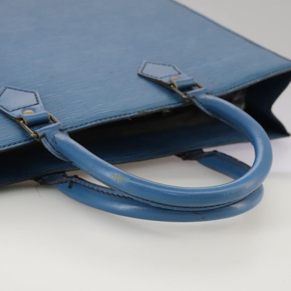 LOUIS VUITTON Epi Sac Plat Hand Bag Blue M52075 LV Auth 106541