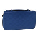 LOUIS VUITTON Damier Infini Organizer Atholl Bag Blue Neptune N41396 Auth 106584-1