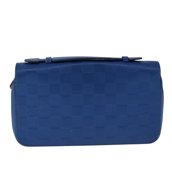 LOUIS VUITTON Damier Infini Organizer Atholl Bag Blue Neptune N41396 Auth 106584