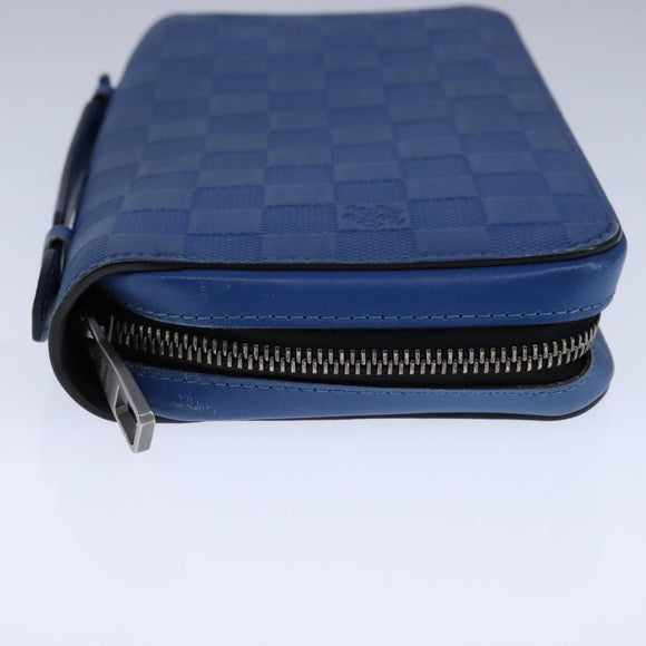 LOUIS VUITTON Damier Infini Organizer Atholl Bag Blue Neptune N41396 Auth 106584
