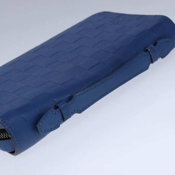LOUIS VUITTON Damier Infini Organizer Atholl Bag Blue Neptune N41396 Auth 106584