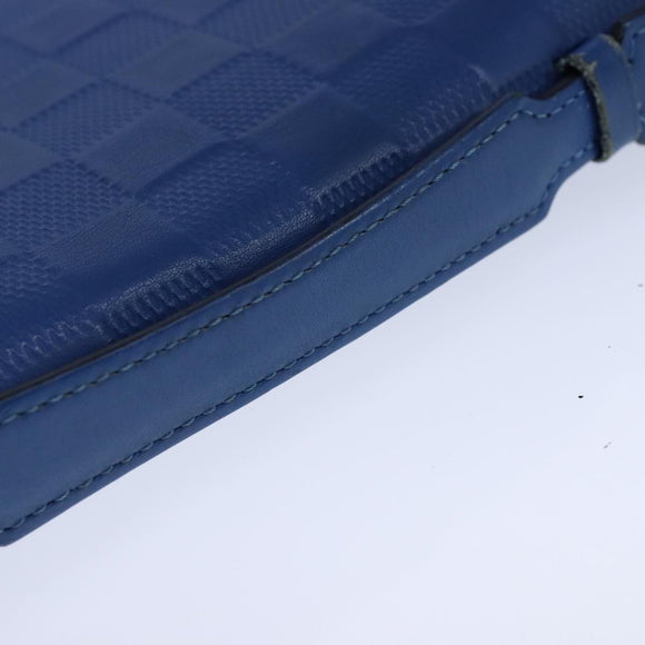 LOUIS VUITTON Damier Infini Organizer Atholl Bag Blue Neptune N41396 Auth 106584