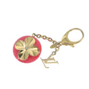 LOUIS VUITTON Hollow Flower Key Holder Gold M66975 LV Auth 106635M-2