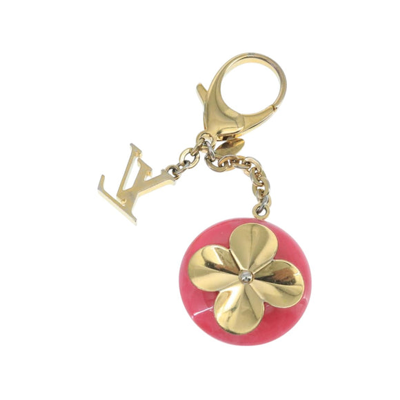 LOUIS VUITTON Hollow Flower Key Holder Gold M66975 LV Auth 106635M