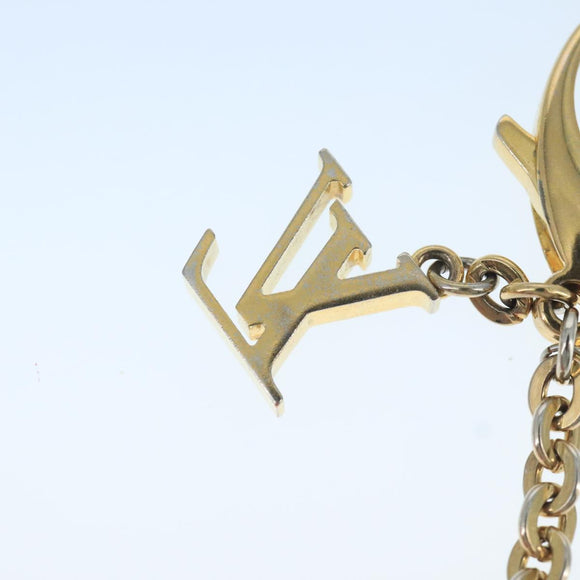LOUIS VUITTON Hollow Flower Key Holder Gold M66975 LV Auth 106635M