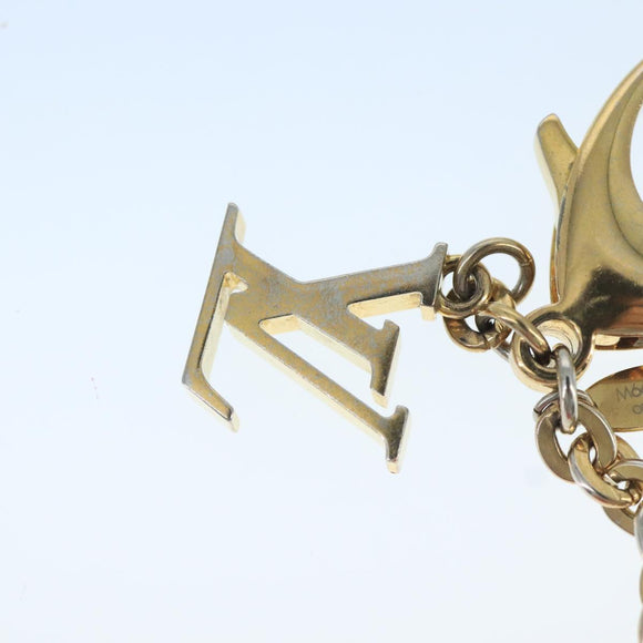 LOUIS VUITTON Hollow Flower Key Holder Gold M66975 LV Auth 106635M