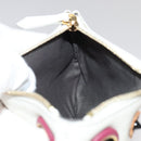 FENDI Triplet Clutch Bag Leather Brown Purple gold Auth 106719V-10