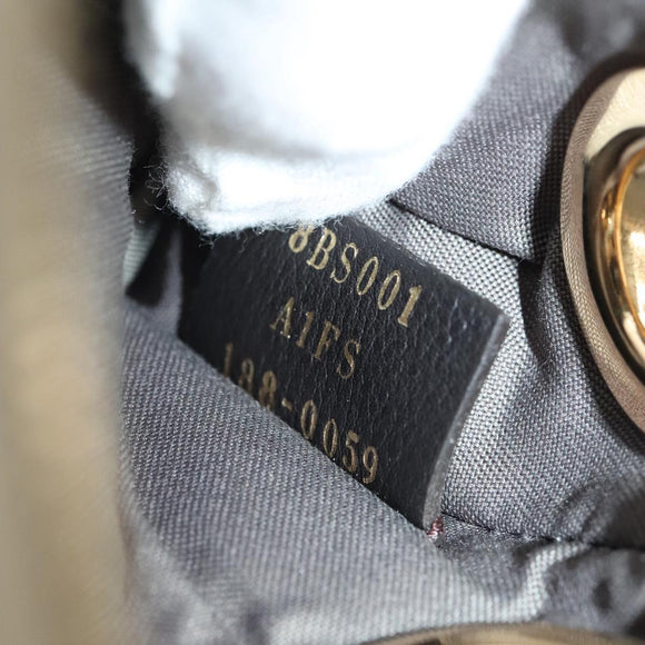 FENDI Triplet Clutch Bag Leather Brown Purple gold Auth 106719V