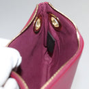 FENDI Triplet Clutch Bag Leather Brown Purple gold Auth 106719V-19