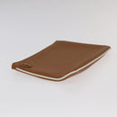 FENDI Triplet Clutch Bag Leather Brown Purple gold Auth 106719V-25