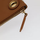 FENDI Triplet Clutch Bag Leather Brown Purple gold Auth 106719V-27