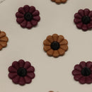 FENDI Triplet Clutch Bag Leather Brown Purple gold Auth 106719V-6