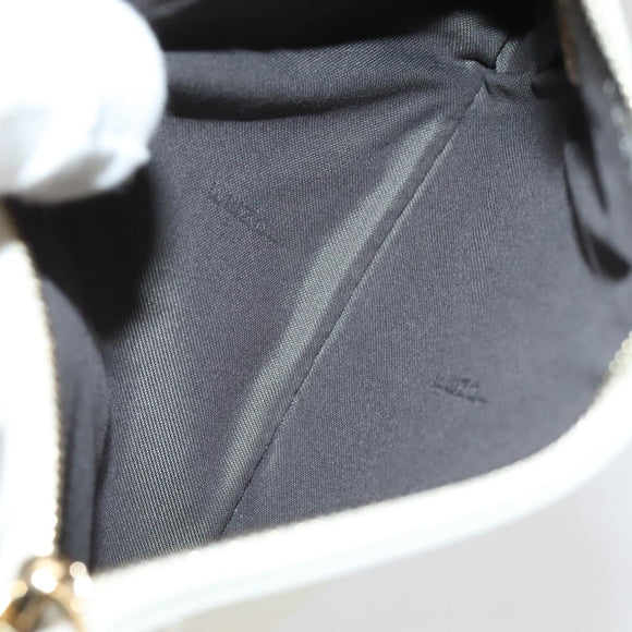 FENDI Triplet Clutch Bag Leather Brown Purple gold Auth 106719V