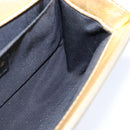 CHANEL Matelasse Chain Boy Chanel Shoulder Bag Patent Gold CC Auth 106721A-19