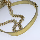 CHANEL Matelasse Chain Boy Chanel Shoulder Bag Patent Gold CC Auth 106721A-7