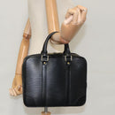 LOUIS VUITTON Epi Hand Bag SPO Black LV Auth 106723A-23