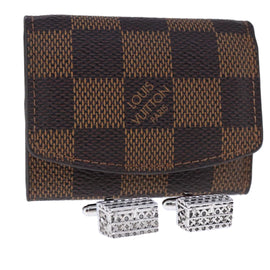 LOUIS VUITTON Bouton De Manchette Travel Icon Cuffs Ag925 PB0181 LV Auth 106728V