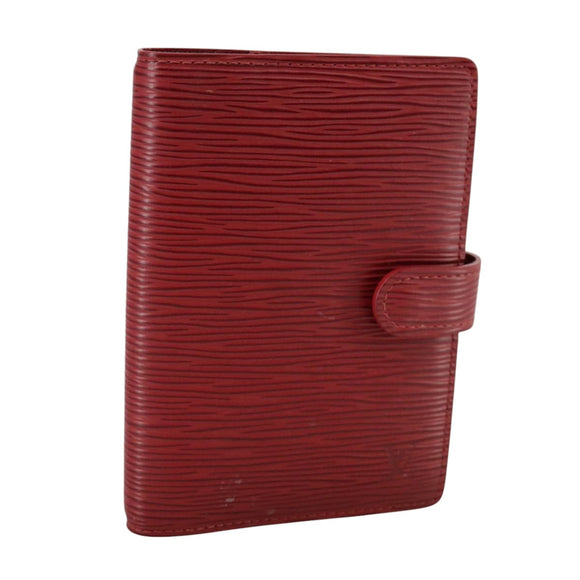 LOUIS VUITTON Epi Agenda PM Day Planner Cover Red R20057 LV Auth 106733