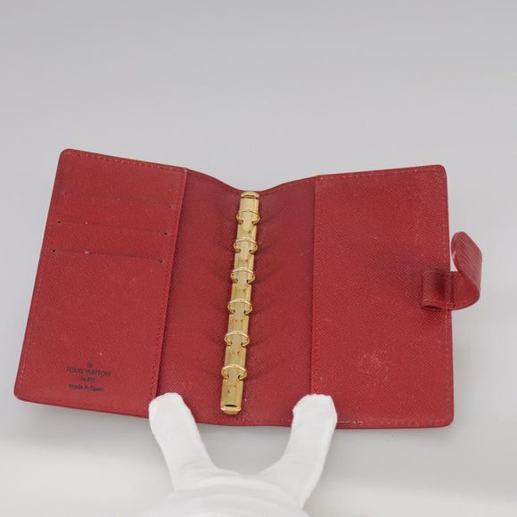 LOUIS VUITTON Epi Agenda PM Day Planner Cover Red R20057 LV Auth 106733
