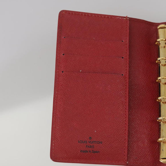 LOUIS VUITTON Epi Agenda PM Day Planner Cover Red R20057 LV Auth 106733