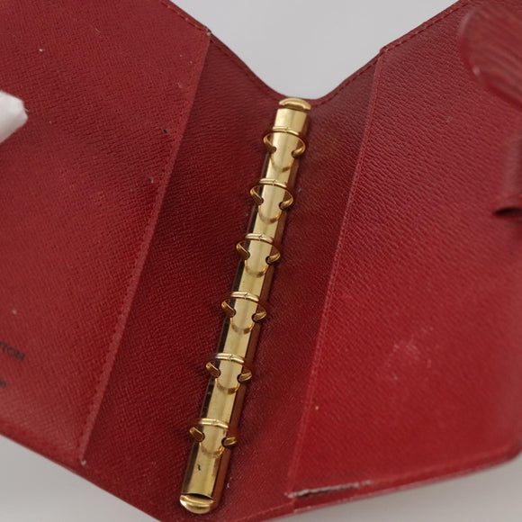 LOUIS VUITTON Epi Agenda PM Day Planner Cover Red R20057 LV Auth 106733
