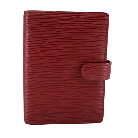 LOUIS VUITTON Epi Agenda PM Day Planner Cover Red R20057 LV Auth 106733