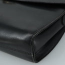 Salvatore Ferragamo Gancini Shoulder Bag Leather Black Auth 106734-9