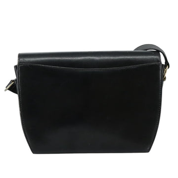 Salvatore Ferragamo Gancini Shoulder Bag Leather Black Auth 106734 - 0