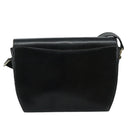 Salvatore Ferragamo Gancini Shoulder Bag Leather Black Auth 106734-2