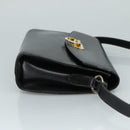 Salvatore Ferragamo Gancini Shoulder Bag Leather Black Auth 106734-3