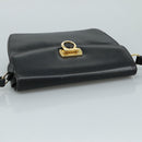 Salvatore Ferragamo Gancini Shoulder Bag Leather Black Auth 106734-6
