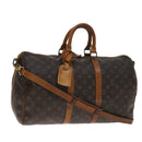 LOUIS VUITTON Monogram Keepall Bandouliere 45 Boston Bag M41418 LV Auth 106737-1