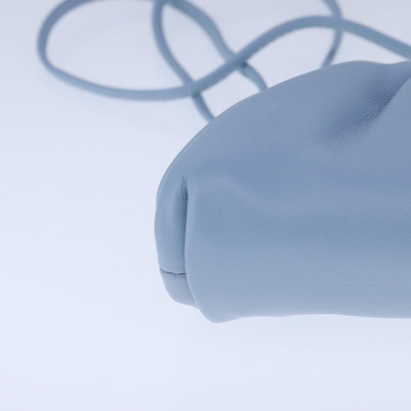 BOTTEGA VENETA The Pouch Leather Light Blue Auth 106740V