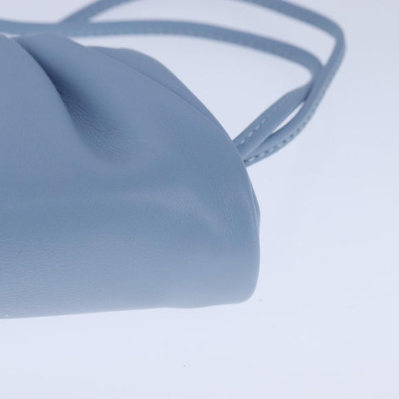 BOTTEGA VENETA The Pouch Leather Light Blue Auth 106740V