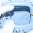 BOTTEGA VENETA The Pouch Leather Light Blue Auth 106740V-11
