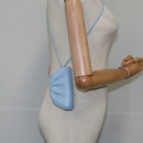 BOTTEGA VENETA The Pouch Leather Light Blue Auth 106740V-19