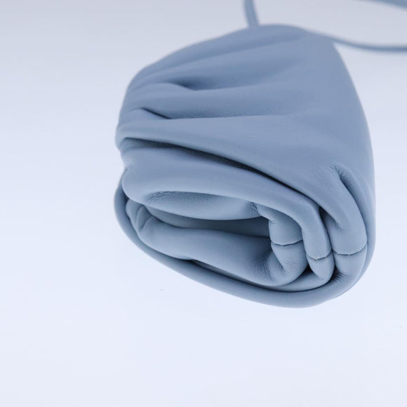 BOTTEGA VENETA The Pouch Leather Light Blue Auth 106740V