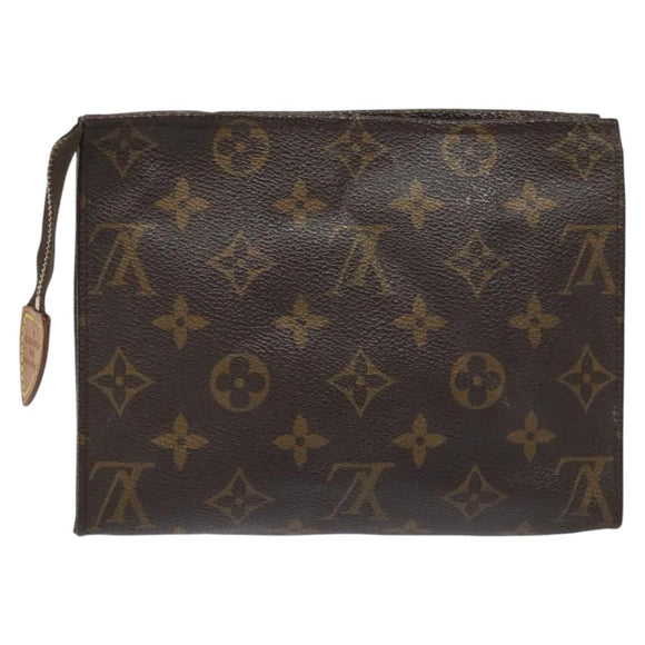 LOUIS VUITTON Monogram Poche Toilette 19 Pouch M47544 LV Auth 106751