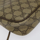 GUCCI GG Supreme Shoulder Bag PVC Leather Beige Auth 106763-13
