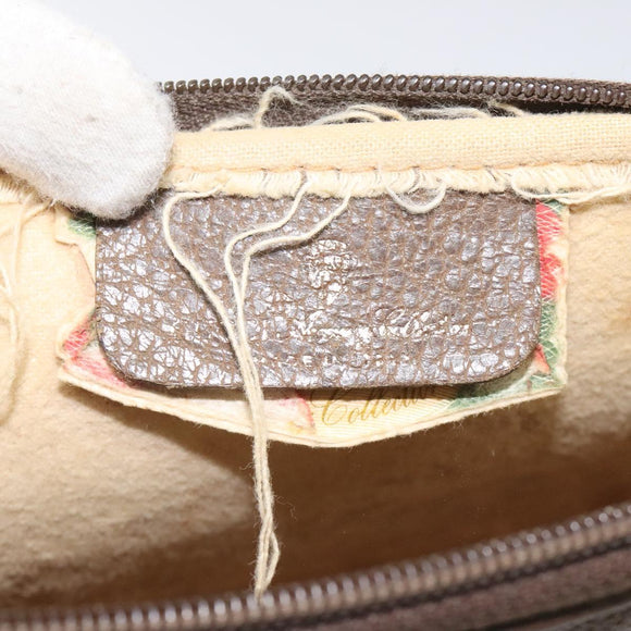 GUCCI GG Supreme Shoulder Bag PVC Leather Beige Auth 106763