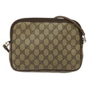 GUCCI GG Supreme Shoulder Bag PVC Leather Beige Auth 106763-3