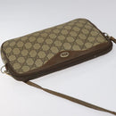 GUCCI GG Supreme Shoulder Bag PVC Leather Beige Auth 106763-6