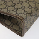 GUCCI GG Plus Supreme Clutch Bag PVC Beige Auth 106767-16