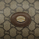 GUCCI GG Plus Supreme Clutch Bag PVC Beige Auth 106767-17