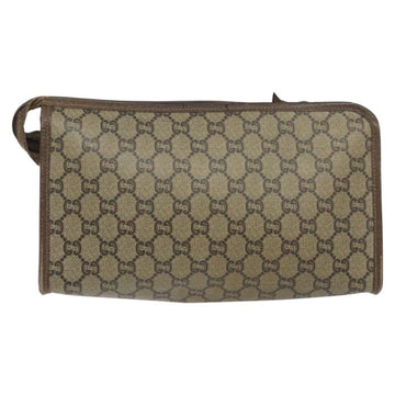 GUCCI GG Plus Supreme Clutch Bag PVC Beige Auth 106767 - 0