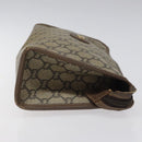 GUCCI GG Plus Supreme Clutch Bag PVC Beige Auth 106767-3