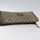 GUCCI GG Plus Supreme Clutch Bag PVC Beige Auth 106767-5