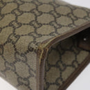 GUCCI GG Plus Supreme Clutch Bag PVC Beige Auth 106767-7